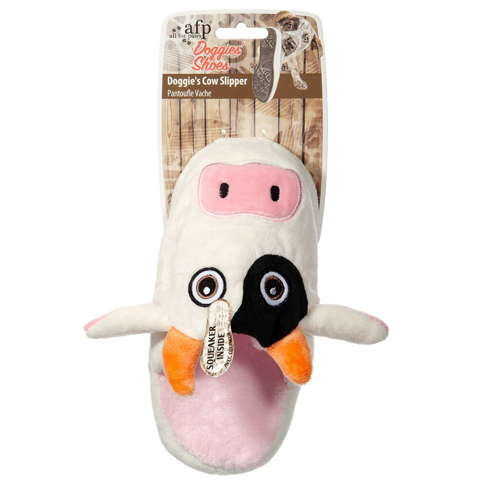サンメイト　ドギーズカウスリッパ　犬用おもちゃ　ウシ　スリッパ　関東当日便
