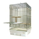 鳥かご HOEI 35オウム ホワイト (37×41.5×60cm) ヨウム 大型インコ オウム 関東当日便