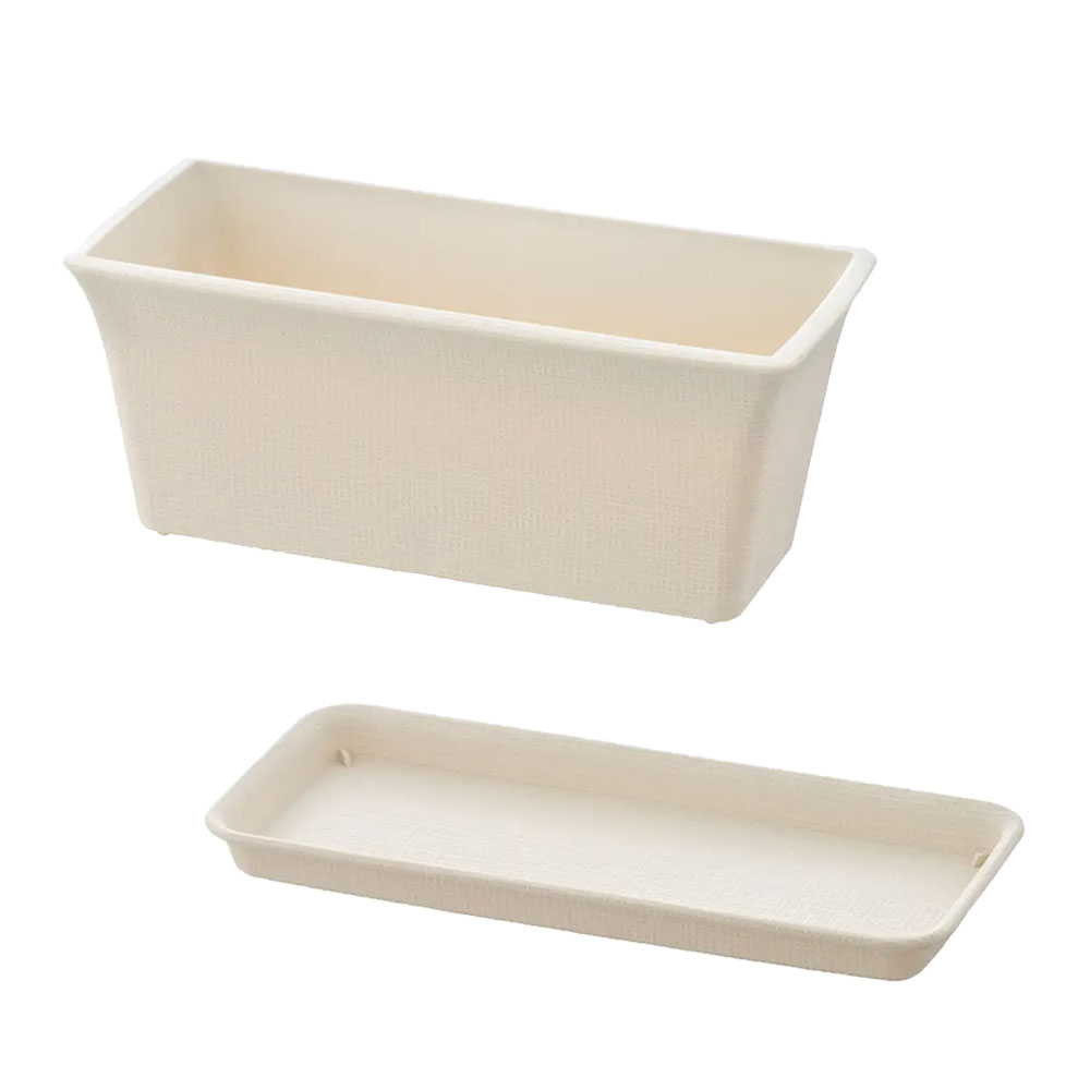 プランター リッチェル ステッチ 32型N プレート付き アイボリー 家庭菜園 関東当日便