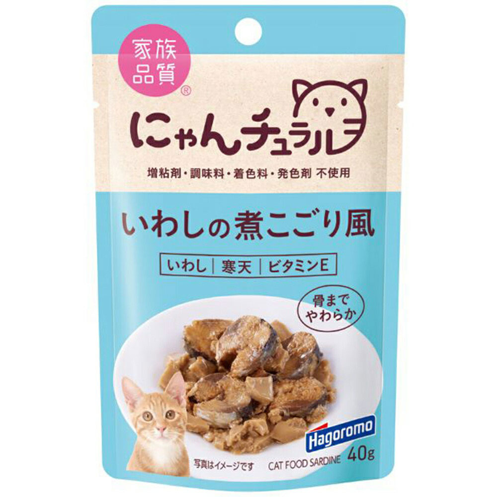 乐天商城 - にゃんチュラル　パウチ　いわしの煮こごり風　40g×12　はごろも　家族品質　関東当日便