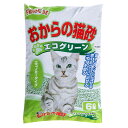 猫砂 常陸化工 おからの猫砂 エコグリーン 6L お一人様4点限り 関東当日便
