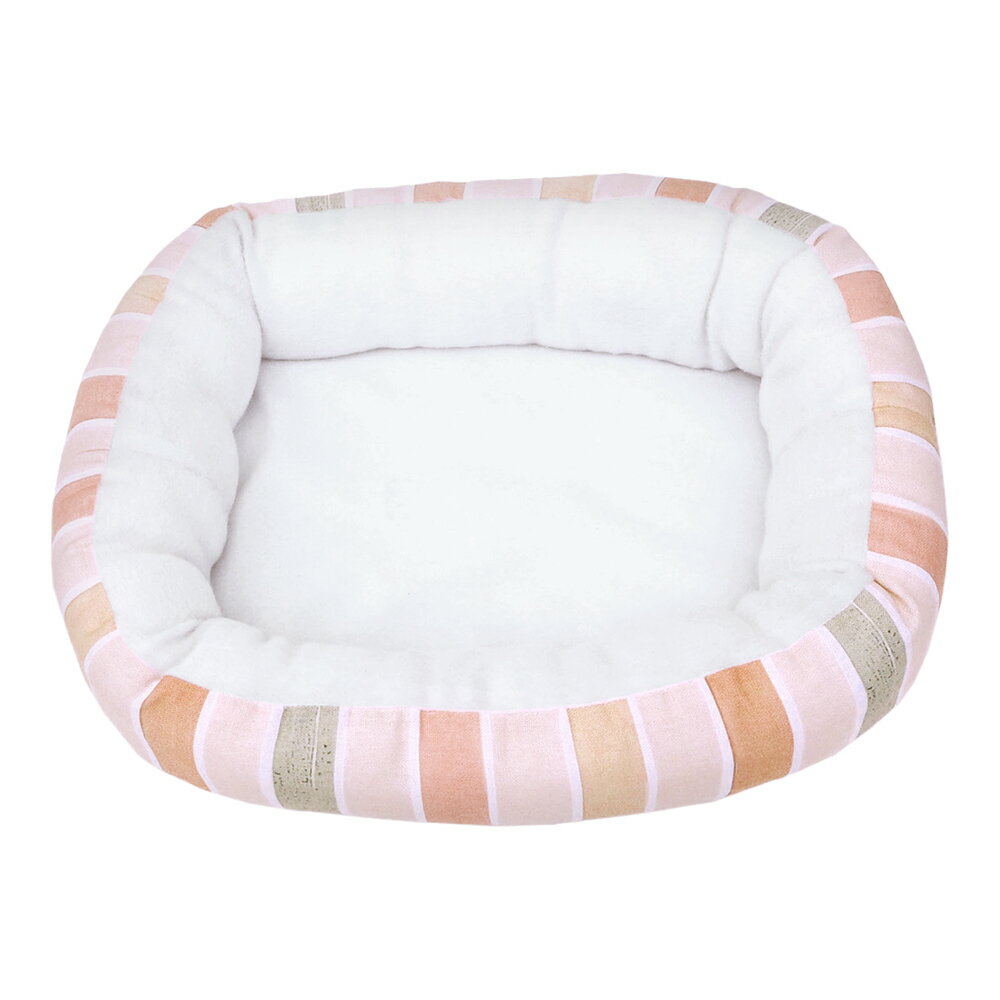 レインボー うさちゃんのハッピーベッド ストライプ ピンク 関東当日便