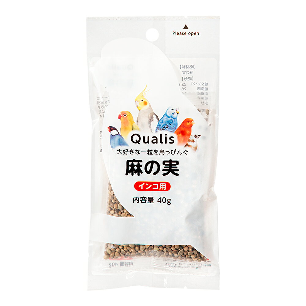 クオリス　鳥っぴんぐ　麻の実　40g　鳥　フード　餌　えさ　関東当日便