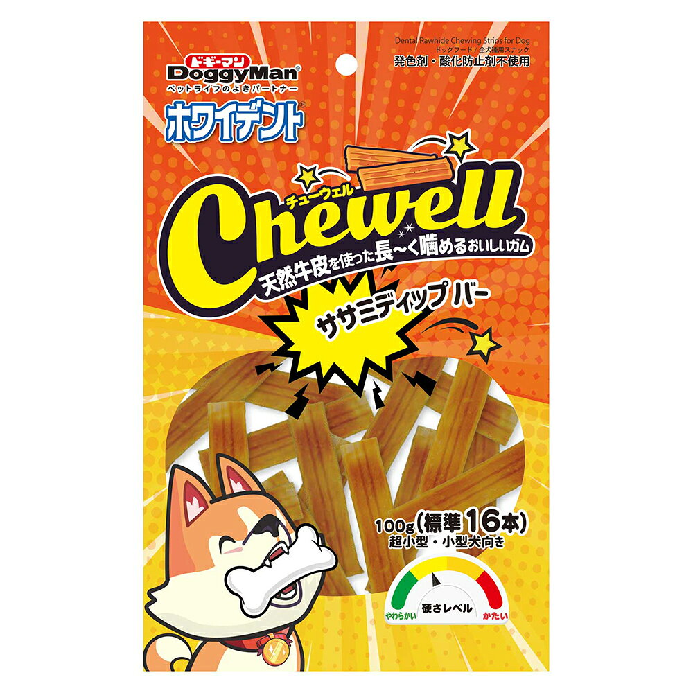 ドギーマンハヤシ ホワイデント Chewell ササミディップバー 100g×36