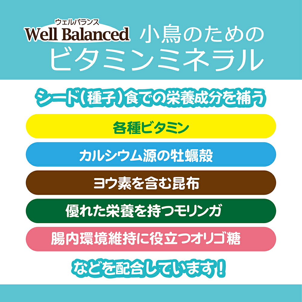 三晃商会　ウェルバランス　小鳥のためのビタミンミネラル　20g　鳥　インコ　サプリメント　関東当日便 chanet3980-10120253 charm 3980 楽天市場店 サンプル画像3