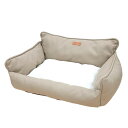 アウトレット品 犬 猫 ベッド フェイクレザー ソファベッド M ベージュ 訳あり 関東当日便