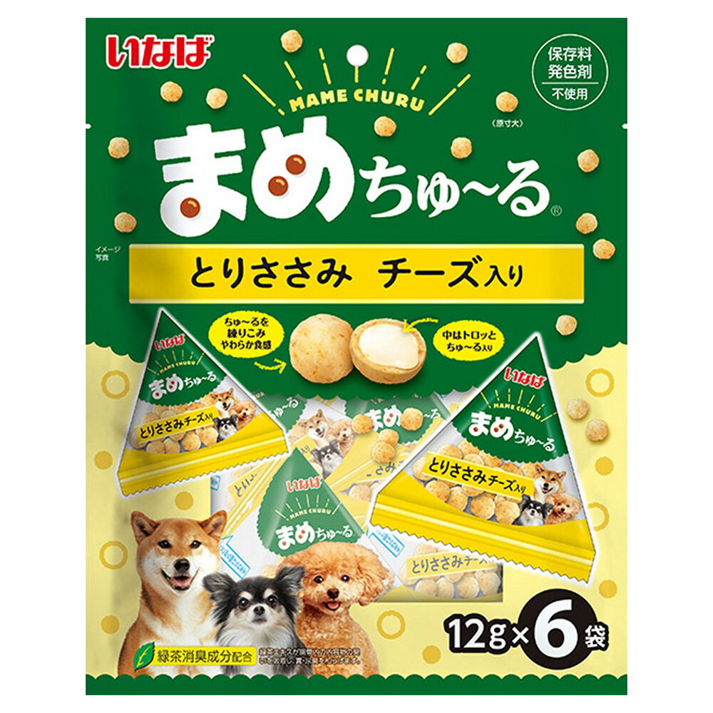乐天商城 - いなば　まめちゅ〜る　とりささみ　チーズ入り　12g×6袋　関東当日便