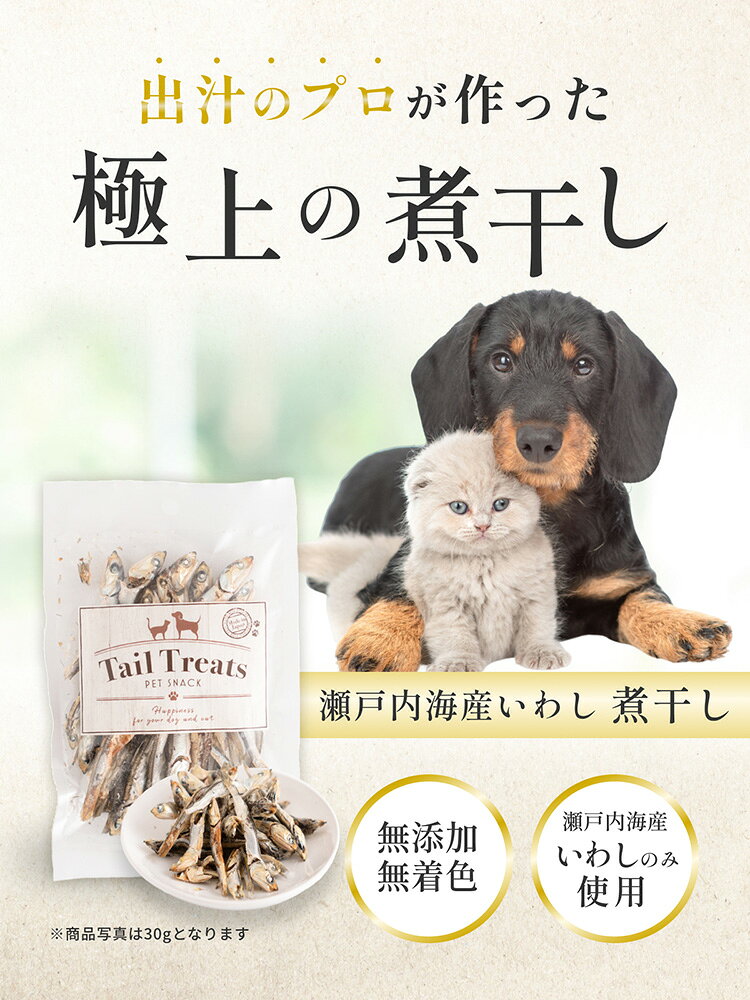 Tail　Treats　瀬戸内海産　いわし　煮干し　160g　テールトリーツ　関東当日便