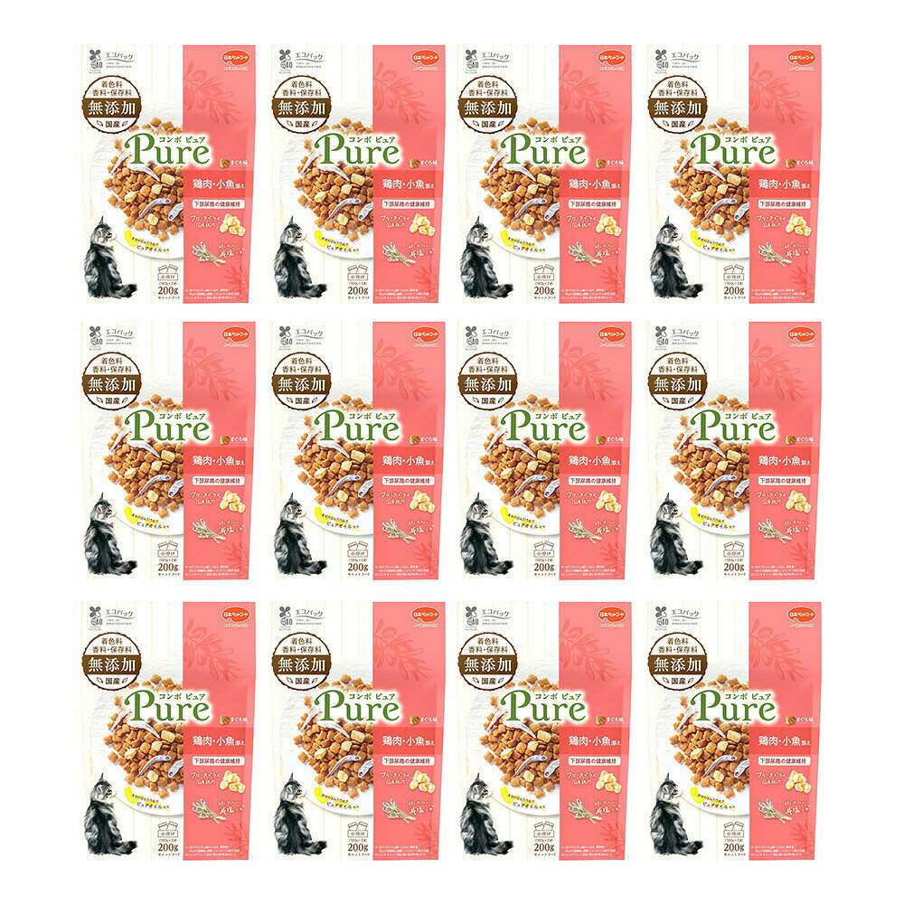 キャットフード　コンボ　ピュア　キャット　まぐろ味・鶏肉・小魚添え　200g×12　関東当日便