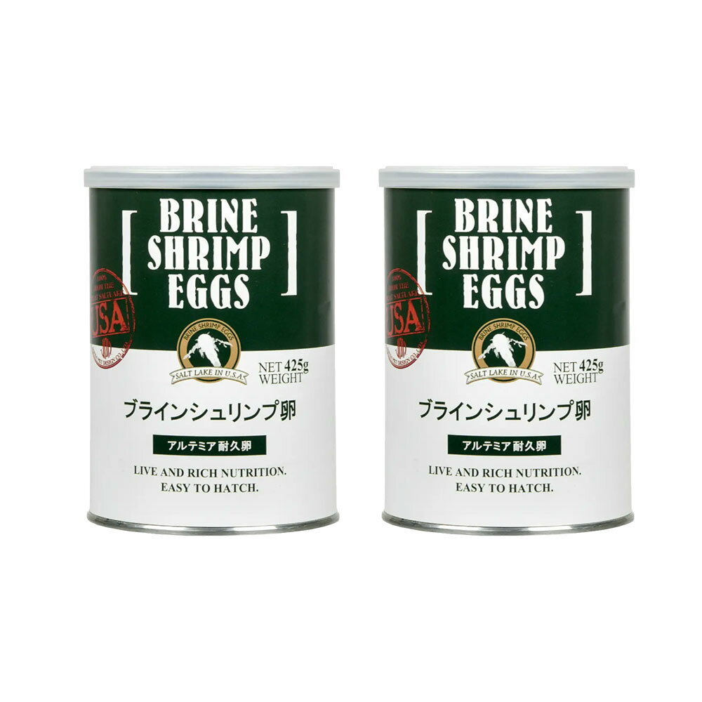 メーカー：日本動物薬品小型熱帯魚稚魚用プランクトンフード！ブラインシュリンプエッグス　425g×2対象観賞魚の稚魚特長●アルテミア・サリーナ（ブラインシュリンプ）の耐久卵です。●塩水に入れることによってブラインシュリンプが孵化します。●孵化率は80％以上です。内容量425g×2孵化方法※耐久卵の孵化には、塩水とエアレーション（エアーポンプ・エアチューブ・エアストーン）が別途必要です。1、水道水500mlに食塩または人工海水10g（大さじ2杯）を加え、食塩水を作り水温25〜28℃に調節してください。（冬場はヒーター等を用いてください。）2、本品を1g加え、エアーストーンでやや強めにエアレーションしてください。3、24〜26時間経過後に、ブラインシュリンプが孵化します。4、エアーレーションを止め片方から光をあてると、ふ化した幼生は光の方へ集まります。サイホンもしくはスポイトを用いて幼生を吸いとり稚魚に与えてください。＜本品の孵化例＞※添付スプーン、すり切り1杯は約2gです。ふ化水量食塩又は人工海水ブラインシュリンプ卵0．5L10g1g1L20g2g（添付スプーンすり切り1杯）2L40g4g（添付スプーンすり切り2杯）3L60g6g（添付スプーンすり切り3杯）規格●平均卵数 ： 25〜28万粒/g※卵の採取時期によって卵の大きさが異なることがあります。●孵化率 ： 80％以上※孵化率は、製品製造時の孵化率です。孵化率を保証するものではありません。孵化率は保存環境や保存期間によって変動します。●採取地 ： アメリカ合衆国　ソルトレイク採取地 アメリカ合衆国　ソルトレイクご注意※本品は生物ですので、長期間保存しますと孵化率は徐々に低下します。お早めにご使用下さい。※保存環境によって、孵化率が急激に悪化する場合があります。※井戸水などの使用により孵化率が悪化することがあります。※水温が20℃以下の場合は孵化しないことがあります。※開缶後はプラキャップをして冷暗所に保管し、お早めにご使用ください。※結露による腐敗を防ぐため、冷蔵庫での保管はお控えください。※誤飲・誤食を避けるため、幼児の手の届かない場所に保管してください。※孵化後の幼生はお早めに稚魚に与えてください。※本品は観賞魚用飼料です。それ以外の目的には使用しないでください。※ブラインシュリンプ孵化器”ハッチャー24　2”のご使用をお薦めします。スドー　メッシュカップ　給餌器スドー　アクアリウム　エアーチューブ　ソフト　（ホワイト）　10mニッソー　AQ−01　二又分岐　（金属）　エアーチューブ用冷凍★富城　冷凍アカムシ　100g　12枚　冷凍赤虫　別途クール手数料　常温商品同梱不可　お一人様12点限りブラインシュリンプ孵化器　ハッチャー24 アクアリウム用品　Leaf … data_tn_sei　sfset　_aqua　生き餌　アクア用品　餌　生餌　ブライン　日動　ソルトレイク産　ブラインシュリンプエッグス　454g　器具　ブラインシュリンプ卵　4975677035197　brineshrimphatcher　アルテミア　アクアリウム　opa2_none　日本動物薬品　ニチドウ　425g　缶入り　卵　エサ　フード　ご飯　ゴハン　20260722　kak　y26m07日本動物薬品　ニチドウ　ブラインシュリンプエッグス　425g　缶入り　ソルトレイク産　卵構成する商品内容は在庫状況により予告無く変更になる場合がございます。予めご了承下さい。■この商品をお買い上げのお客様は、下記商品もお買い上げです。※この商品には付属しません。■スドー　メッシュカップ　給餌器スドー　アクアリウム　エアーチューブ　ソフト　（ホワイト）　10mニッソー　AQ−01　二又分岐　（金属）　エアーチューブ用冷凍★富城　冷凍アカムシ　100g　12枚　冷凍赤虫　別途クール手数料　常温商品同梱不可　お一人様12点限りブラインシュリンプ孵化器　ハッチャー24 アクアリウム用品　Leaf