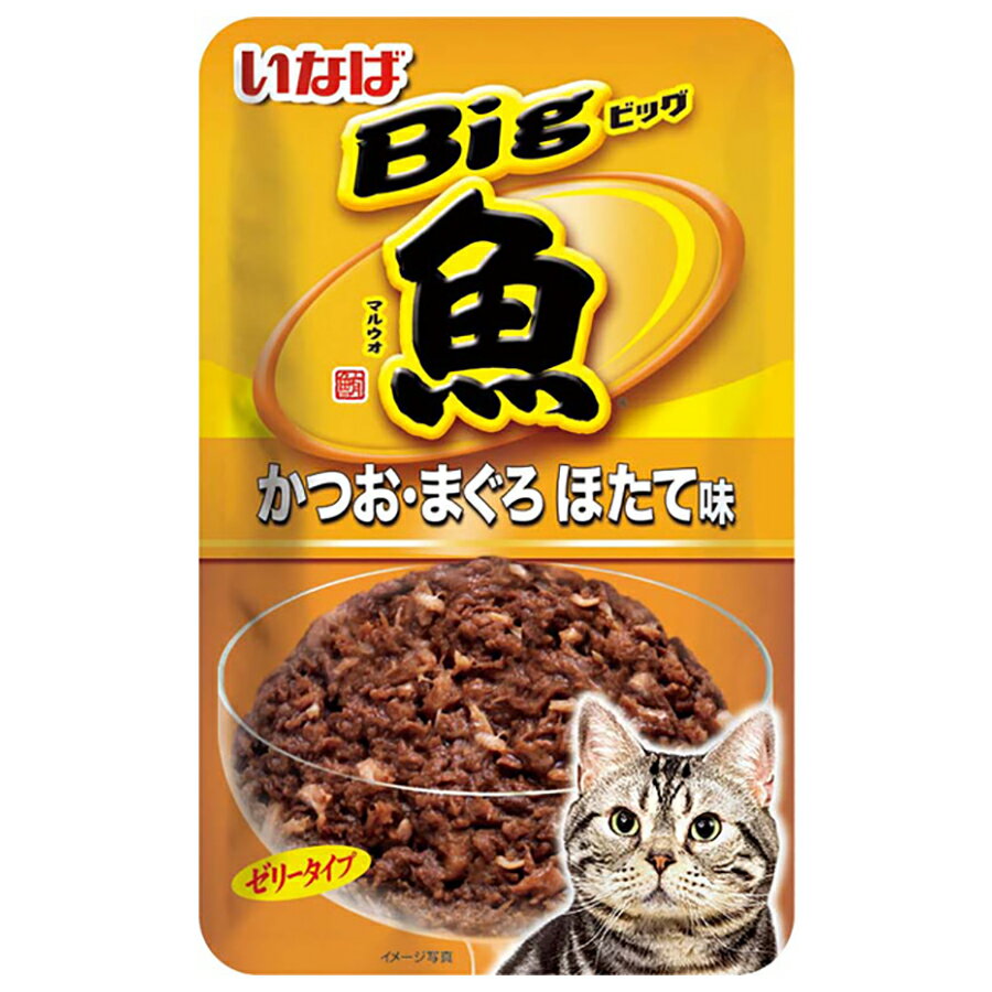 いなば　Bigマルウオ　かつお・まぐろ　ほたて味　80g　関東当日便