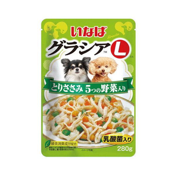いなば グラシアL とりささみ 5つの野菜入り 280g×24袋 関東当日便