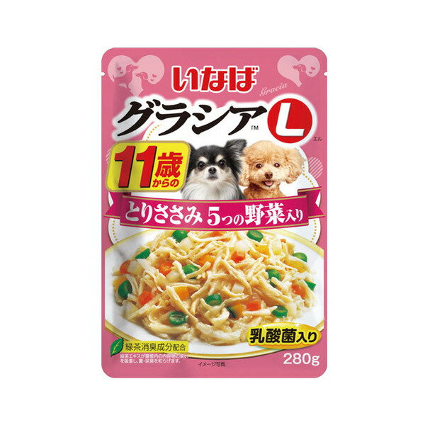 いなば グラシアL 11歳からのとりささみ 5つの野菜入り 280g×24袋 関東当日便