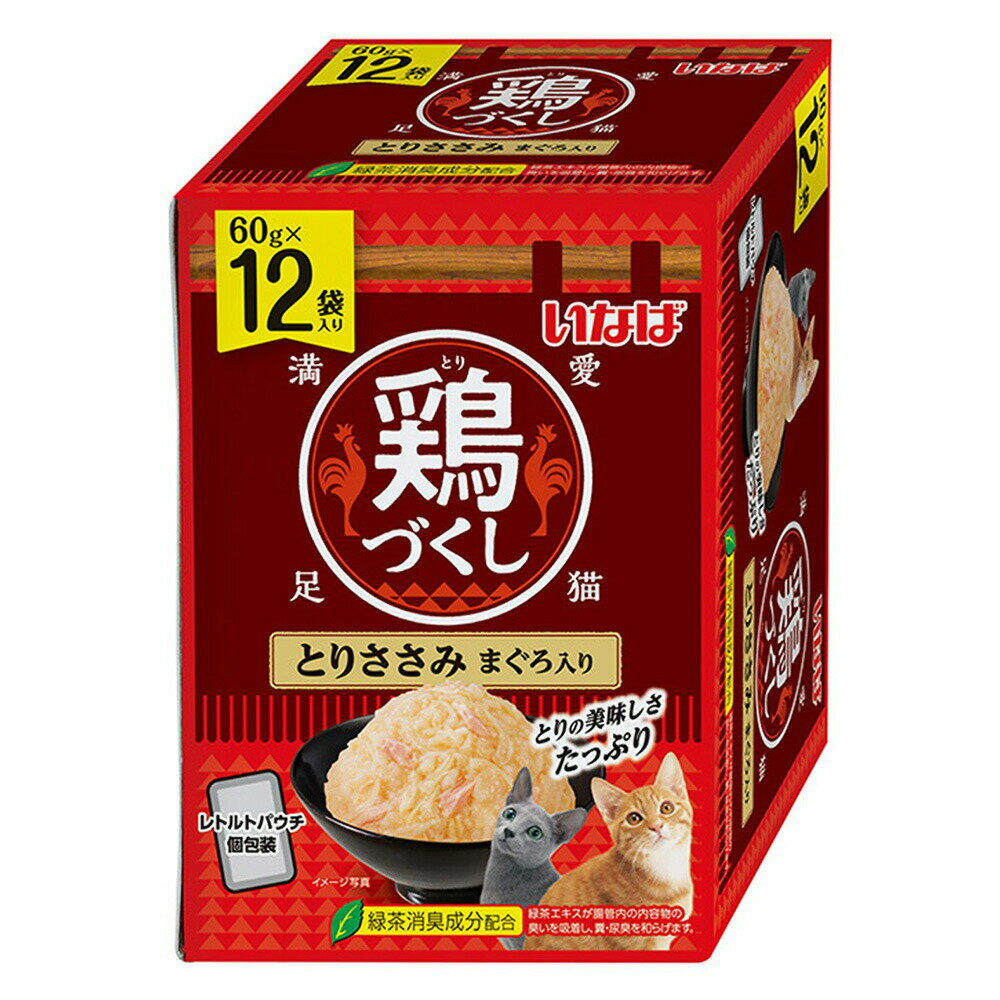 乐天商城 - いなば　鶏づくし　とりささみ　まぐろ入り　60g×12袋　関東当日便