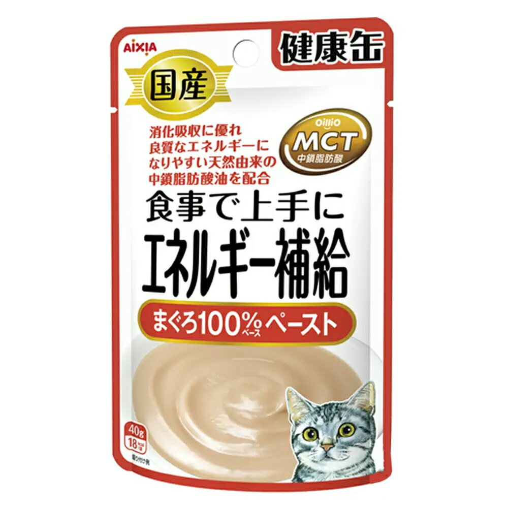 アイシア　国産　健康缶パウチ　エネルギー補給　まぐろペースト　40g×2袋　関東当日便