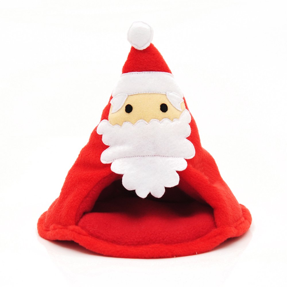 小動物のぬくぬくハウス クリスマスサンタ ハンドメイド ハリネズミ デグー 関東当日便