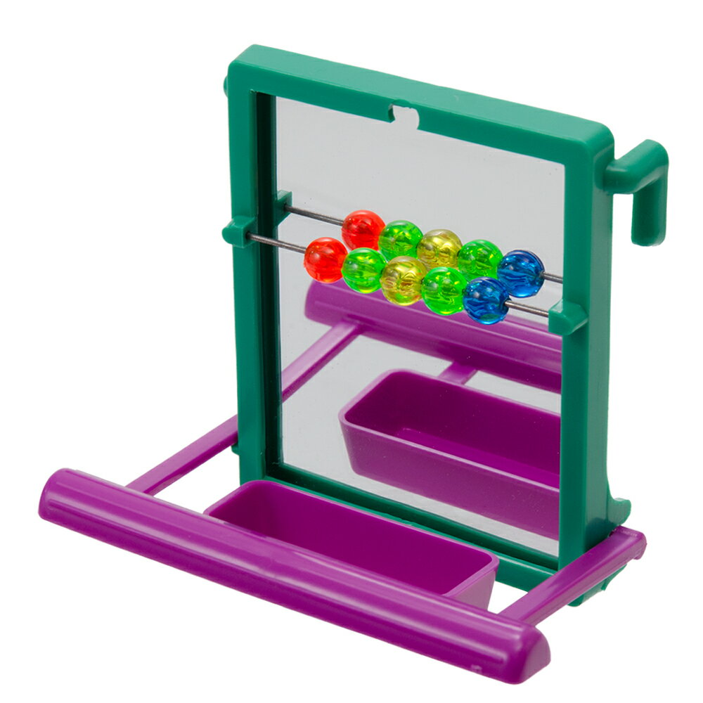 スドー エサ入れ付ミラー 鳥 おもちゃ ミラー 色おまかせ 鳥 おもちゃ 関東当日便