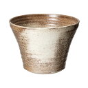 睡蓮鉢 国産 手作り睡蓮鉢 益子焼 彩(SAI) 姫睡蓮鉢 古信楽 直径約23cm ビオトープ 関東当日便
