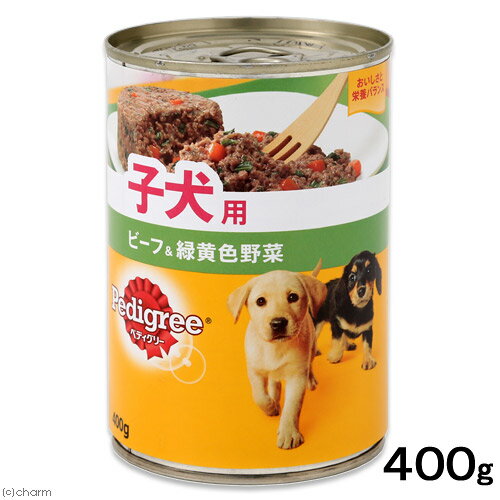 Pedigree - ぺディグリー　子犬用　旨みビーフ＆緑黄色野菜　400g　ドッグフード　ぺディグリー　幼犬　仔犬　パピー　関東当日便