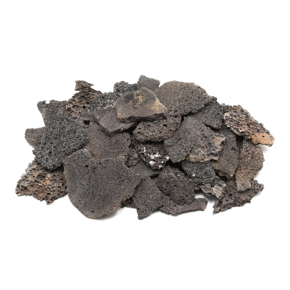 形状お任せ 黒溶岩石 スライス ミニサイズミックス 1kg アクアリウム レイアウト素材 溶岩石 関東当日便