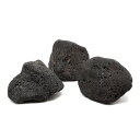 形状お任せ 黒溶岩石 Lサイズ(約18~23cm) 3個 アクアリウム レイアウト素材 関東当日便