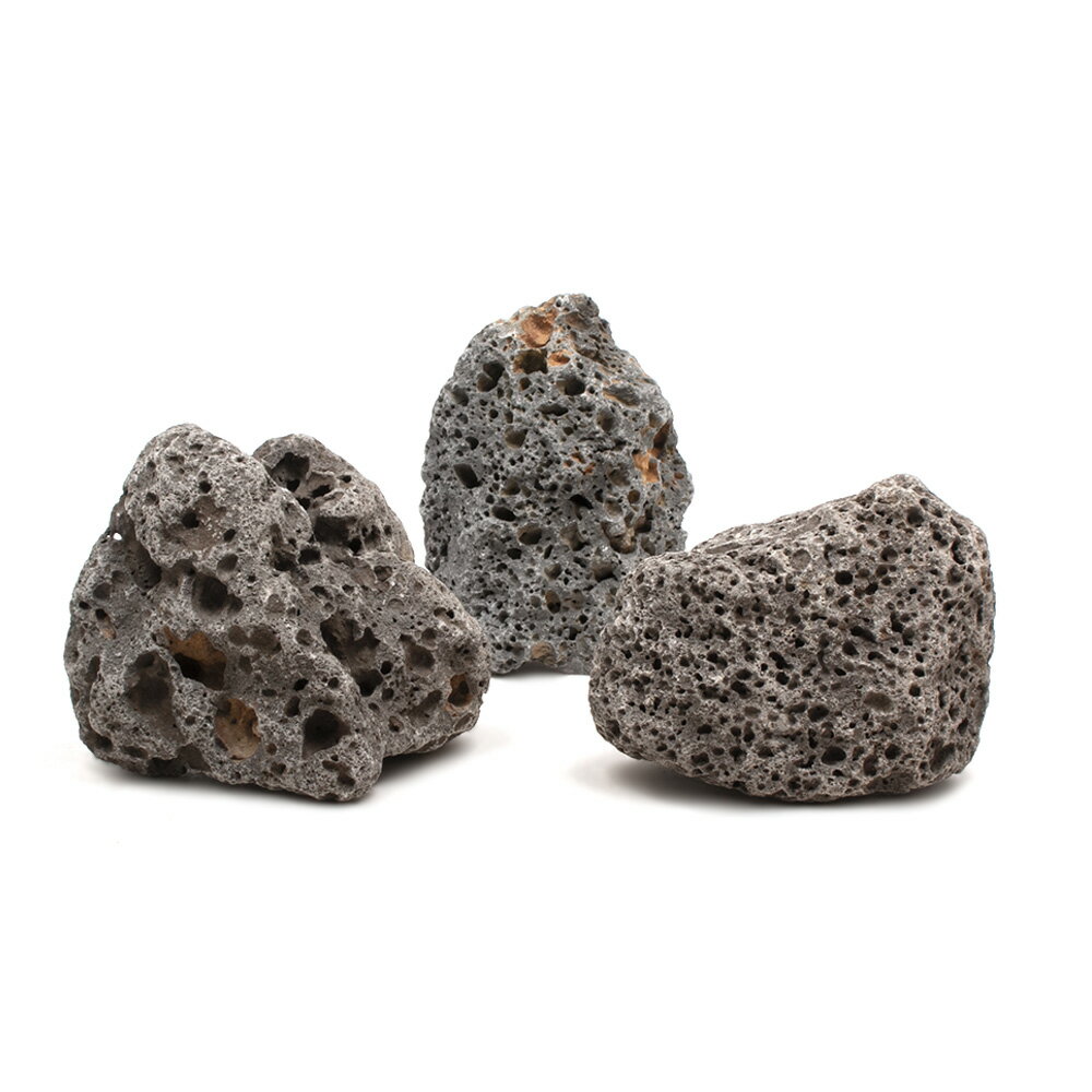 形状お任せ 玄武石 Mサイズ（約13～18cm） 3個 アクアリウム レイアウト素材 溶岩石 関東当日便