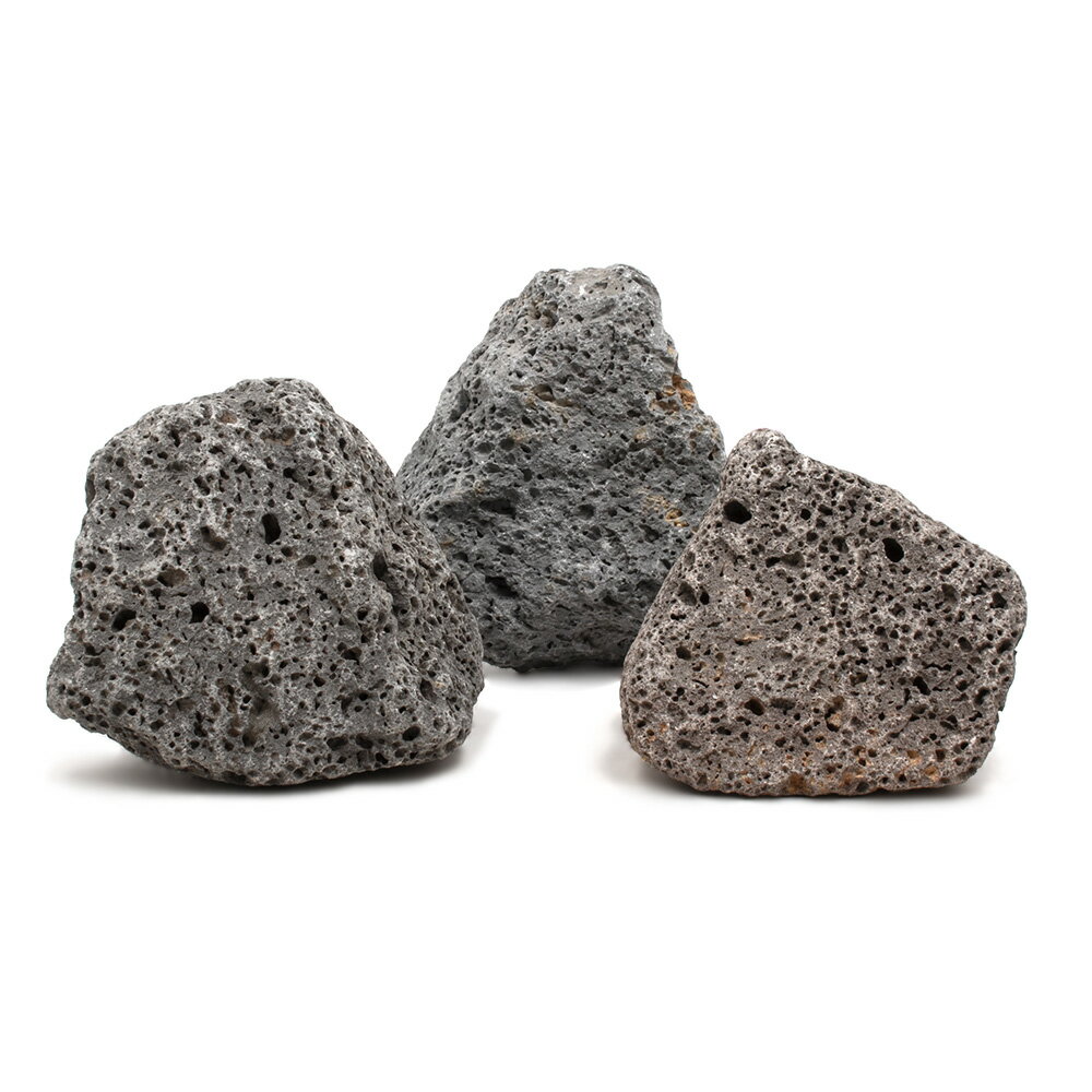 形状お任せ 玄武石 Lサイズ（約18～23cm） 3個 アクアリウム レイアウト素材 溶岩石 関東当日便