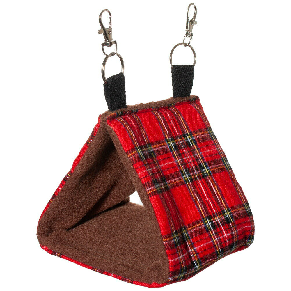 バードテント 小 チェック柄 レッド 小型インコ 関東当日便