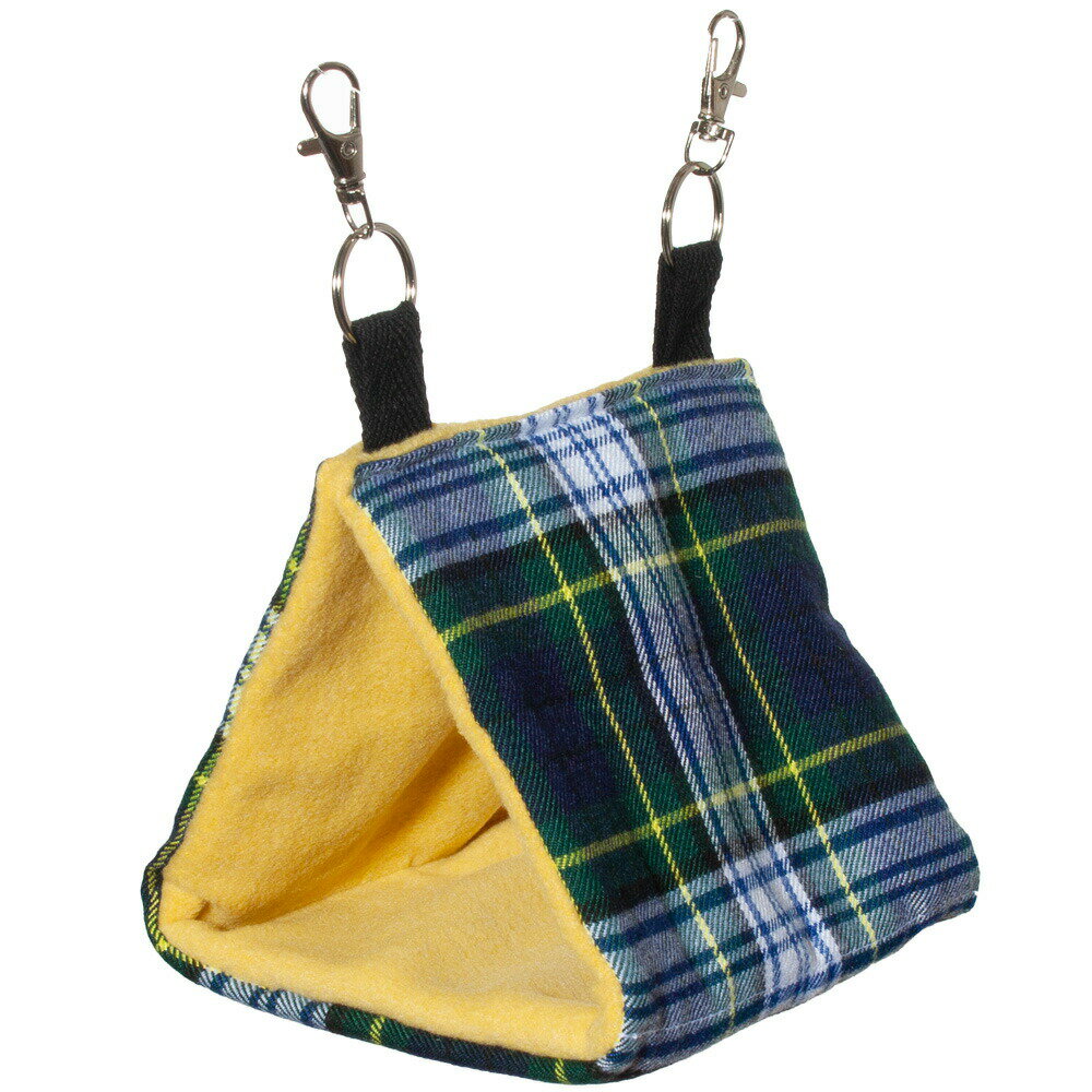 バードテント 小 チェック柄 グリーン 小型インコ 関東当日便