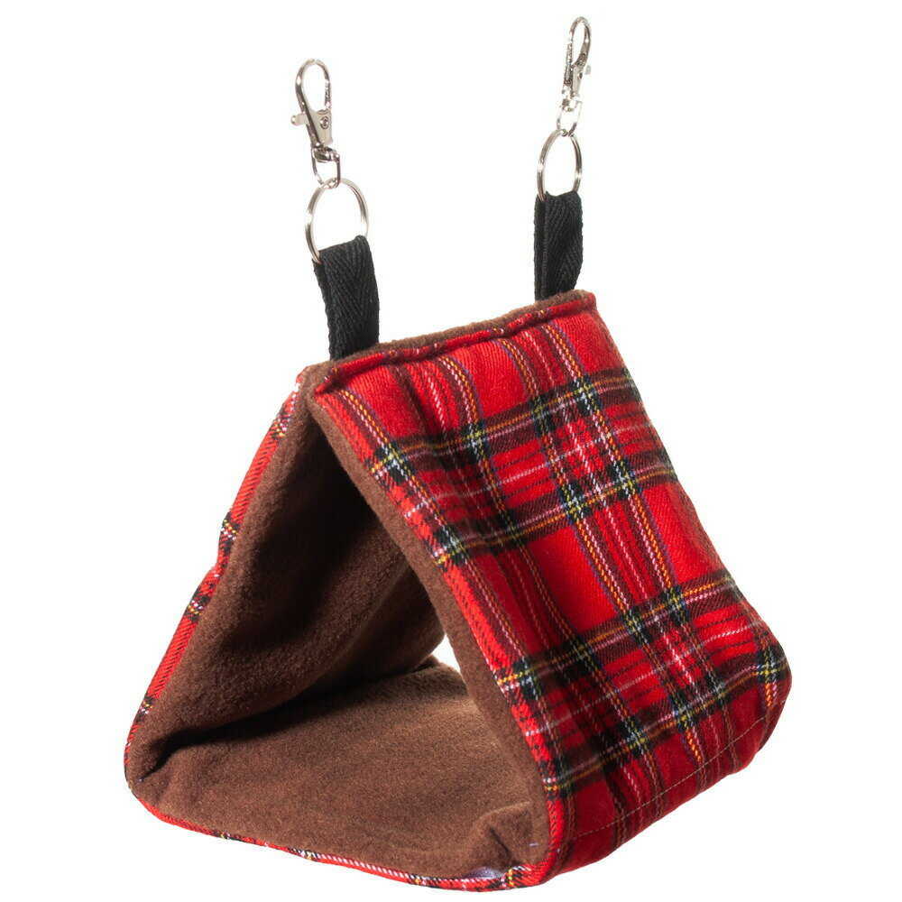 バードテント 中 チェック柄 レッド 小型インコ 中型インコ 関東当日便