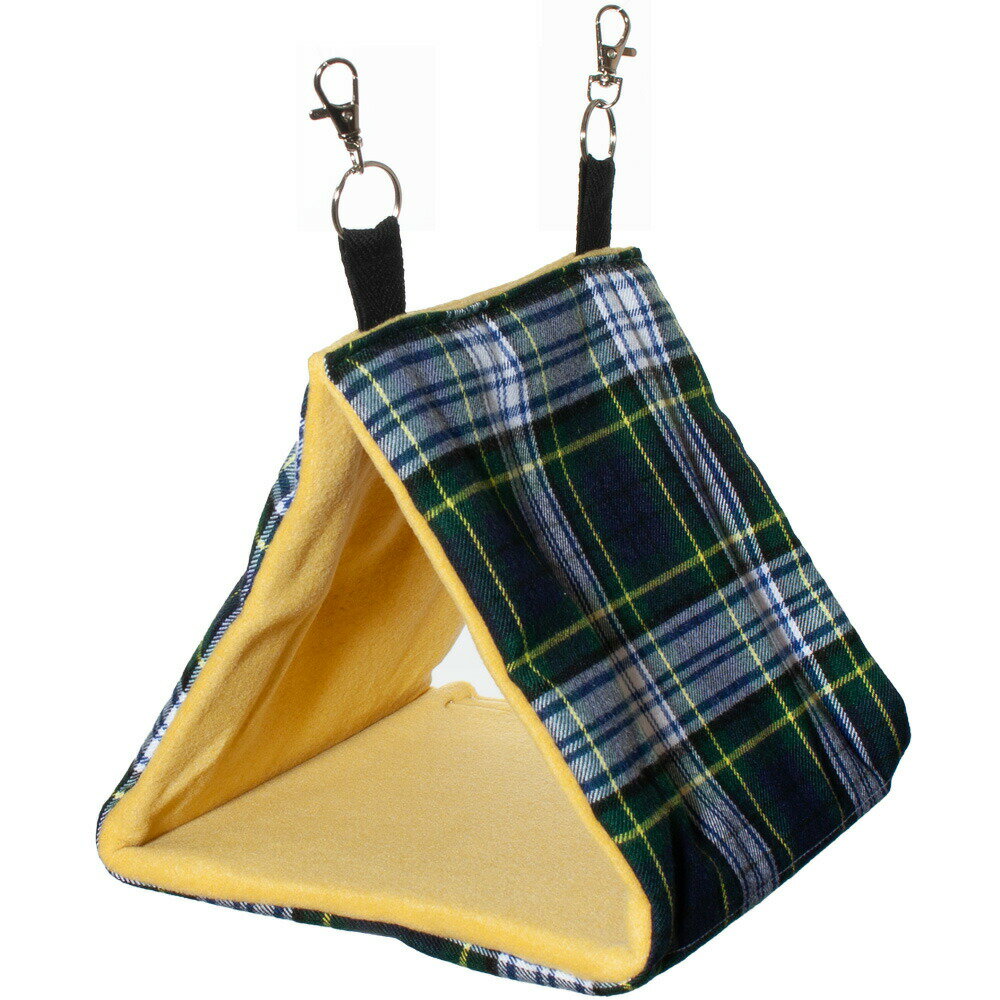 バードテント 大 チェック柄 グリーン 中型インコ 関東当日便