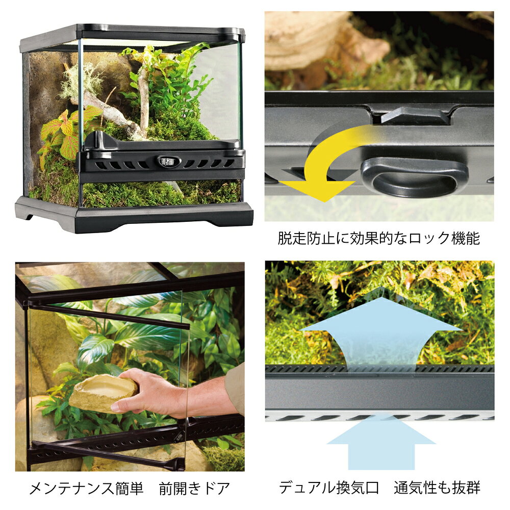 爬虫類ケージ　GEX　エキゾテラ　グラステラリウム　ナノキューブ（W21．5×D21．5×...