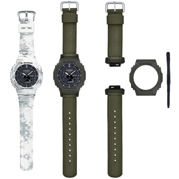 在庫限り【国内正規品】CASIO カシオ 腕時計 GAE-2100GC-7AJR メンズ G-SHOCK ジーショック GRUNGE SNOW CAMOUFLAGE クオーツ