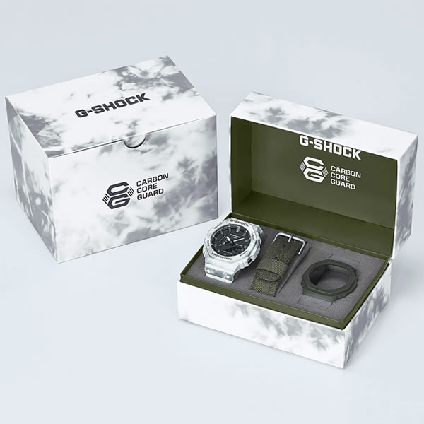 在庫限り【国内正規品】CASIO カシオ 腕時計 GAE-2100GC-7AJR メンズ G-SHOCK ジーショック GRUNGE SNOW CAMOUFLAGE クオーツ