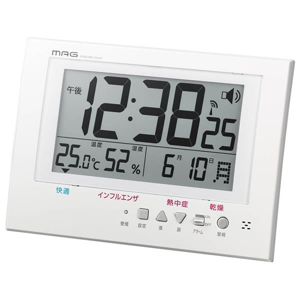お部屋の環境管理に便利な置掛電波時計。時刻を自動で修正する電波時計。温度と湿度のバランスからお部屋の環境を表示。注意マーク点灯をブザーでお知らせ。設置場所に困らない置き掛け両用。NOA(ノア精密)型番W-785 WH-Z素材プラスチックサイズ(約)縦173×横245×厚さ32mm重さ：(約)430gその他詳細・電波時計・電波受信状況表示・カレンダー表示・温度表示(-9.9〜+50℃)・湿度表示(20〜99％RH)・電子音アラーム・環境目安表示(快適/インフルエンザ注意/熱中症注意/乾燥注意)・注意マーク点灯をブザーでお知らせ・12/24時間表示切替・置掛両用・使用電池：単3形アルカリ乾電池2本付属品・取扱説明書、保証書JAN4952324278510その他【画像について】画像と実物では、ご使用のブラウザ、モニター解像度により多少色具合が異なって見える場合もございますが、予めご了承ください。型番/JANコード等で検索していただきご自身の判断でご購入ください。イメージ違いなどによる返品は一切お受けできません。【電池について】商品代金に電池代金は含まれておりません。 ※商品に内蔵されている電池は試用電池の為残量が少ない場合がありますのでご了承下さい。【ベルト調整500円+税で承ります！】ご注文時に、ご希望の長さを記載して頂ければ500円+税にてベルト調節を承らせていただきます。 ※革・ラバーベルト、その他特殊なモデルについては調節を承れませんので、予めご了承くださいませ。 【在庫切れの場合について】店の掲載商品は他店でも販売を行っているため、ご注文のタイミングによっては、商品が在庫切れとなる場合がございます。商品管理については十分配慮しておりますが、何卒ご理解いただけますようお願い致します。※トラブル防止の為「ご注文確認メール」が送信されるまで、お振込みをお待ち下さい。商品は厳密なチェックの下、心をこめてお届けいたします。