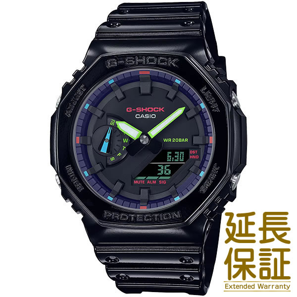 在庫限り CASIO カシオ 腕時計 海外モデル GA-2100RGB-1A メンズ G-SHOCK ジーショック Virtual Rainbow：Gamer’s RGB クオーツ (国内品番 GA-2100RGB-1AJF)