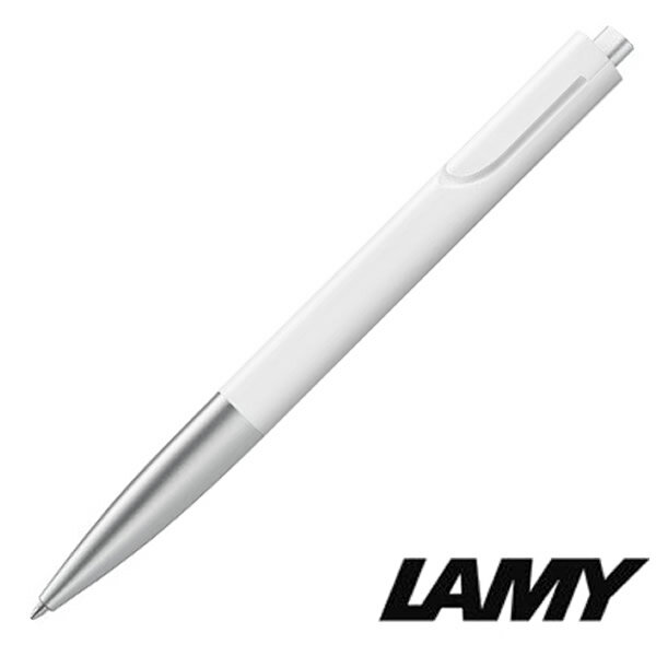 【メール便選択で送料無料】LAMY ラミー 筆記具 L283WT 油性ボールペン noto white silver ホワイト シルバー 深澤直人 コラボ M 中字