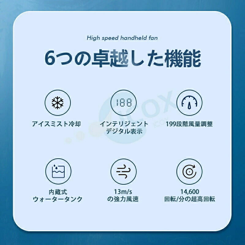 長河実業の＼ 2026新登場／ 冷感☆手持ち扇風機 静音 超軽量 ハンド扇風機 ハンドファン 冷風+加湿 ハンディファン ミスト デュアル機能 ナノ冷却ミスト 瞬間冷感 携帯扇風機 199段階大風量 ハンディ ミニ扇風機 小型 涼しい 強力 手持ち 卓上 おしゃれ 猛暑 対策 熱中症対策｜アングル2