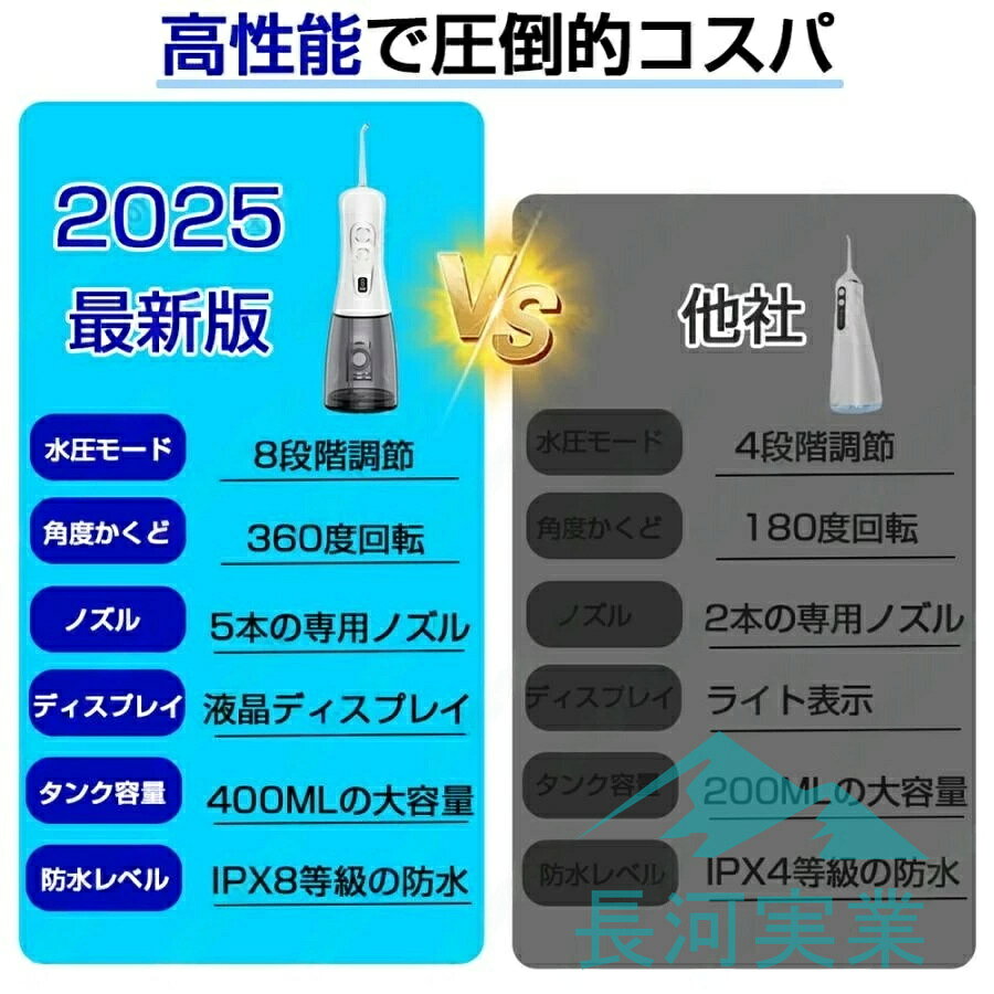 口腔洗浄器 スプレー洗浄器 スプレー洗浄機 8種類のモード調整可能 IPX8防水設計 ...