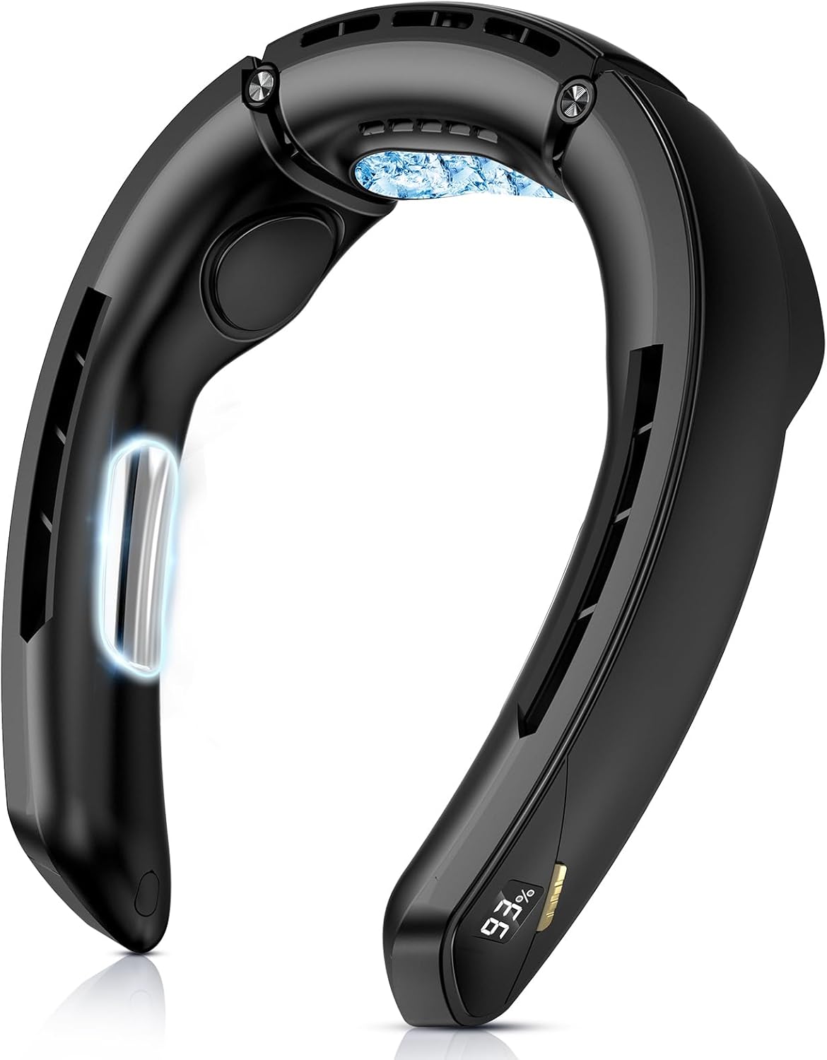 ネッククーラー 冷却プレート 首掛け扇風機 ネックファン 100段階風量調節 4000mAh大容量バッテリー 扇..