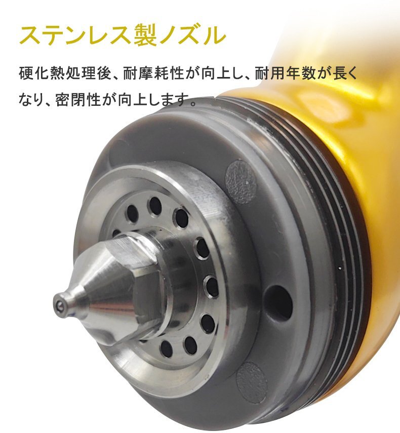 プロ用 エアスプレーガン カー塗装 スプレーガン DIY 軽量472g 1.3mmノズル 分解簡...