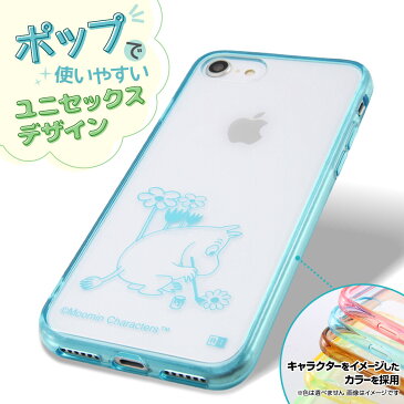 ムーミン リトルミイ iPhone SE 第2世代 iPhone8 iPhone7 TPU バンパー × クリア ハード ハイブリッド ケース SE2 iPhoneSE2 ソフト カバー かわいい おしゃれ リトル ミイ クリアケース キャラクター ストラップホール iPhoneケース iPhone7ケース スマホケース
