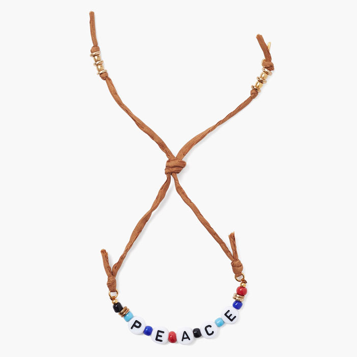 チャンルー ブレスレット（レディース） 【SALE】【15%OFF】CHAN LUU x Ethical Fashion Initiative "Peace" ビーズ ワード ブレスレット