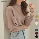CHAN ME チャンミ 袖ドルマンリブニット レディース 24秋冬 全7色 M/L/LL