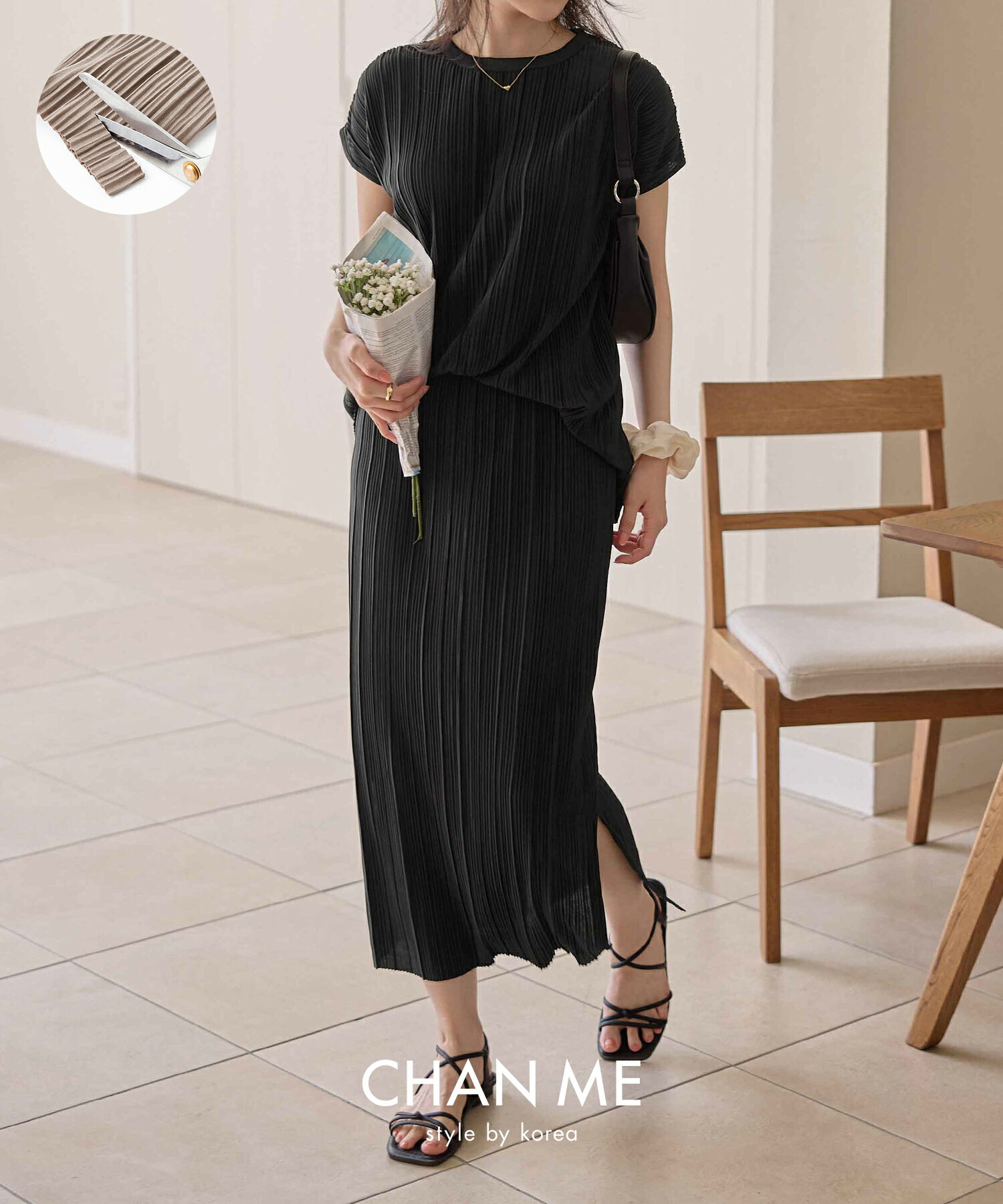 【店内全品30%OFFクーポン配布中】 CHAN ME チャンミ スカートセットアップ レディース 25春夏 全3色 M/L