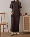 CHAN ME チャンミ バルーンスリーブワンピース レディース 25春夏 ブラック ブラウン S/M/L/LL
