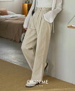 CHAN ME チャンミ ツーストラップコットンワイドパンツ レディース 25春夏 全5色 レギュラー丈/ロング丈 S/M/L/LL