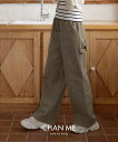 【店内全品対象15%オフクーポン配布中】 CHAN ME チャンミ コットンルーズワイドパンツ レディース 25春夏 ポケット付き 全3色 S/M/L/LL