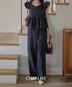 【MAX20%OFFクーポン配布中! 5/16 1:59まで】 CHAN ME チャンミ ハートネックセットアップ レディース 25春夏 全3色 M/L