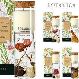 アロマキャンドル BOTANICA ボタニカ ロングキャンドル ローズ シトラス ベリー ハーバル 全4種 キャンドル ルームフレグランス ハーバリウム インテリア かわいい 雑貨 アロマ おしゃれ ギフト プレゼント 誕生日 夏 お中元 手土産